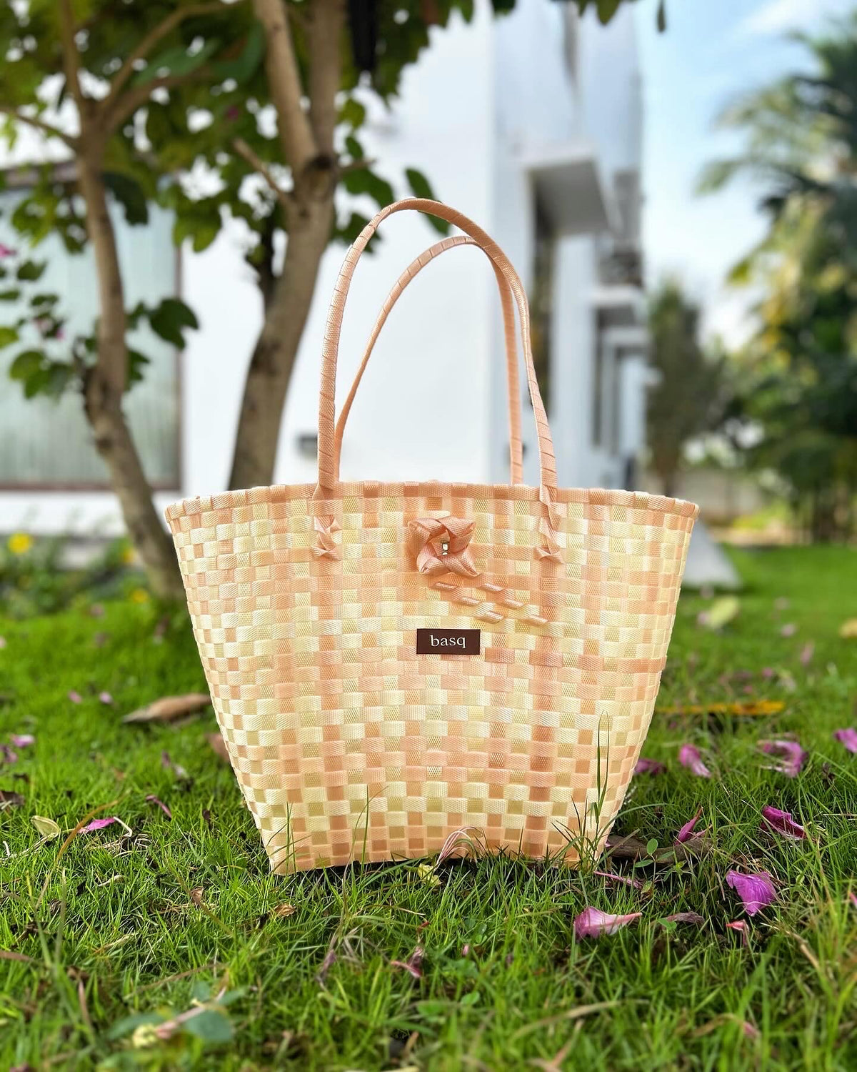 Peach Handwoven Basket