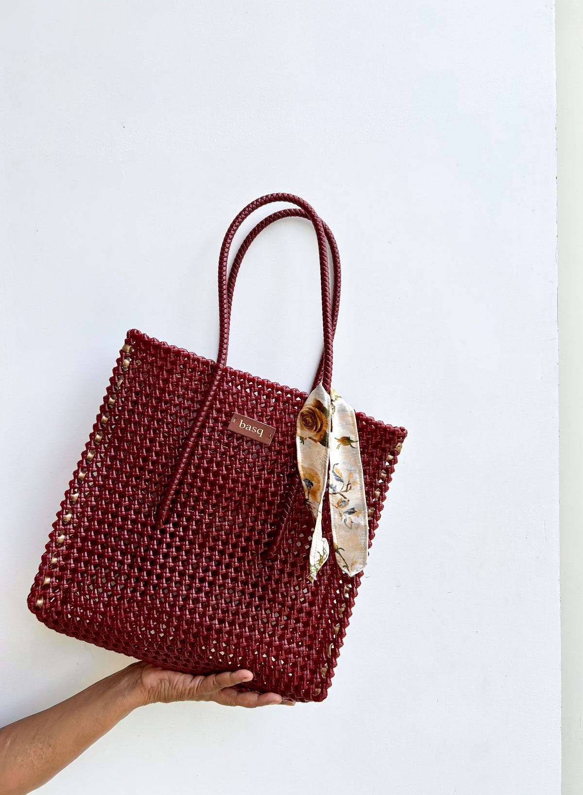 Solid Tote- Classic Maroon