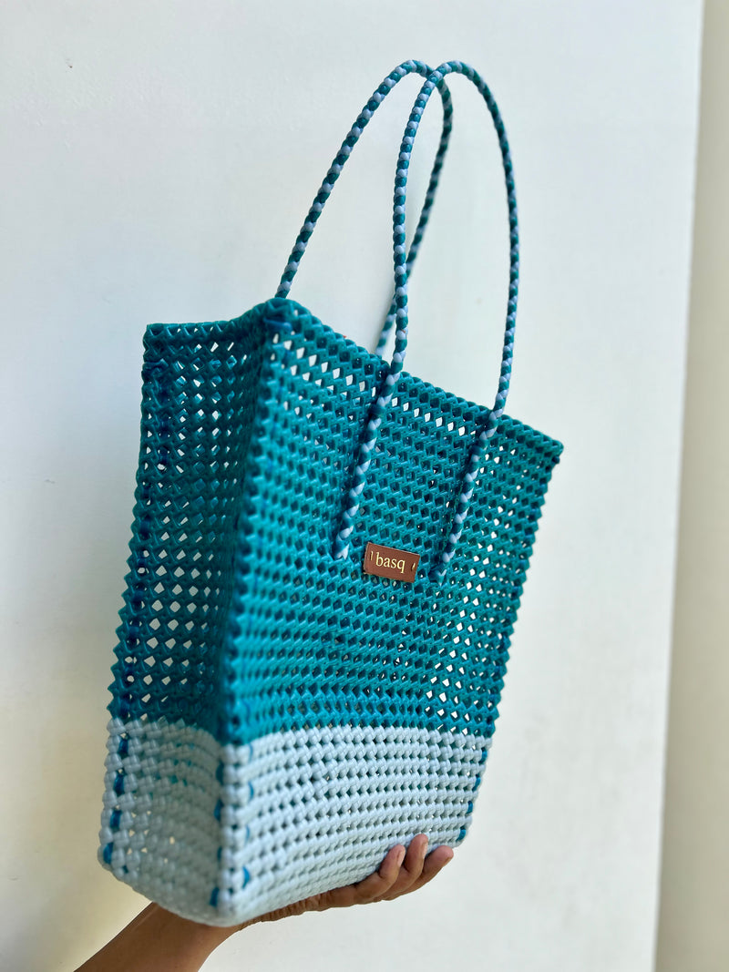 Solid Tote- Peacock & Pearl Tote