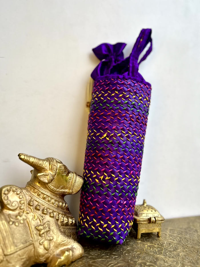 Palm Wine Bottle Cover- Purple