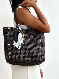 Solid Tote- Bold  Mocha Brown