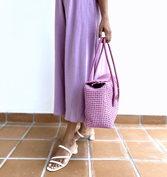 Lunch Bag- Lavender and Pink