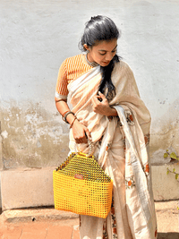 Halter Bag -  Mustard with black