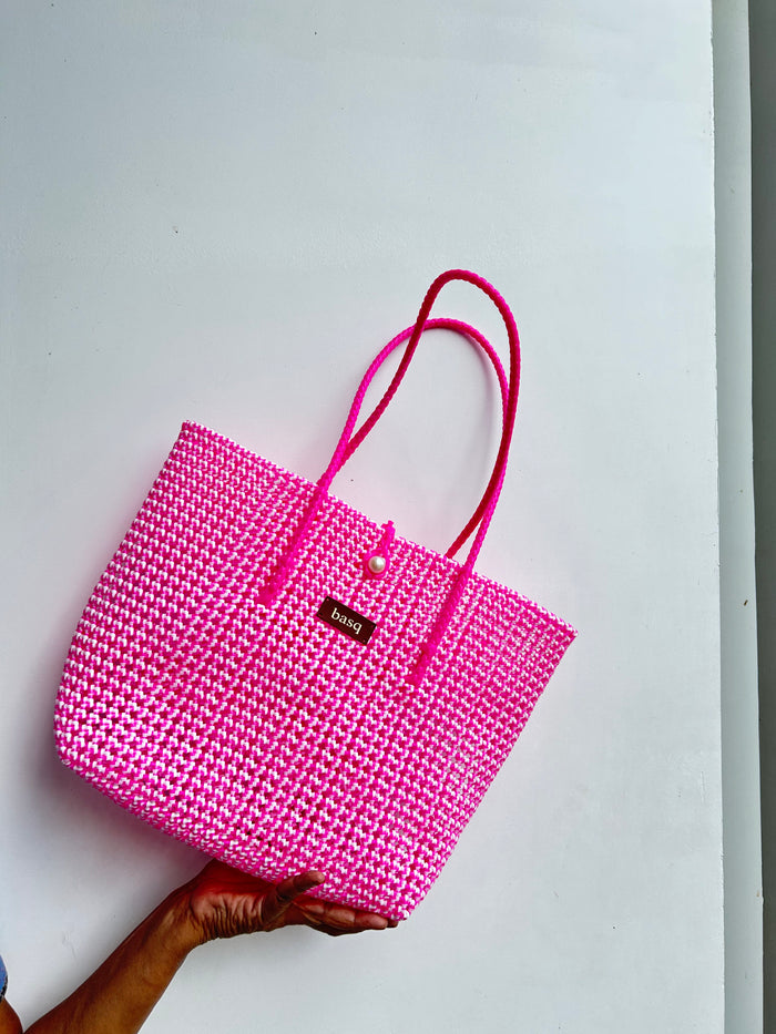 Designer Tote- Bright Pink