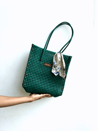 Solid Tote- Bottle Green