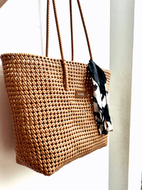 Solid Tote- Beige Brown