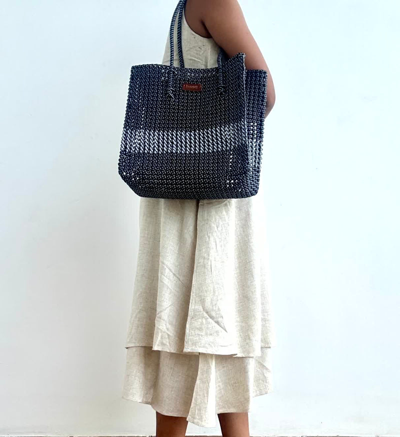 Designer Tote- Classic Mono and Grey